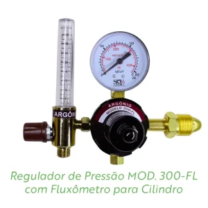 Regulador de Pressão MOD. 300-FL com Fluxômetro para Cilindro